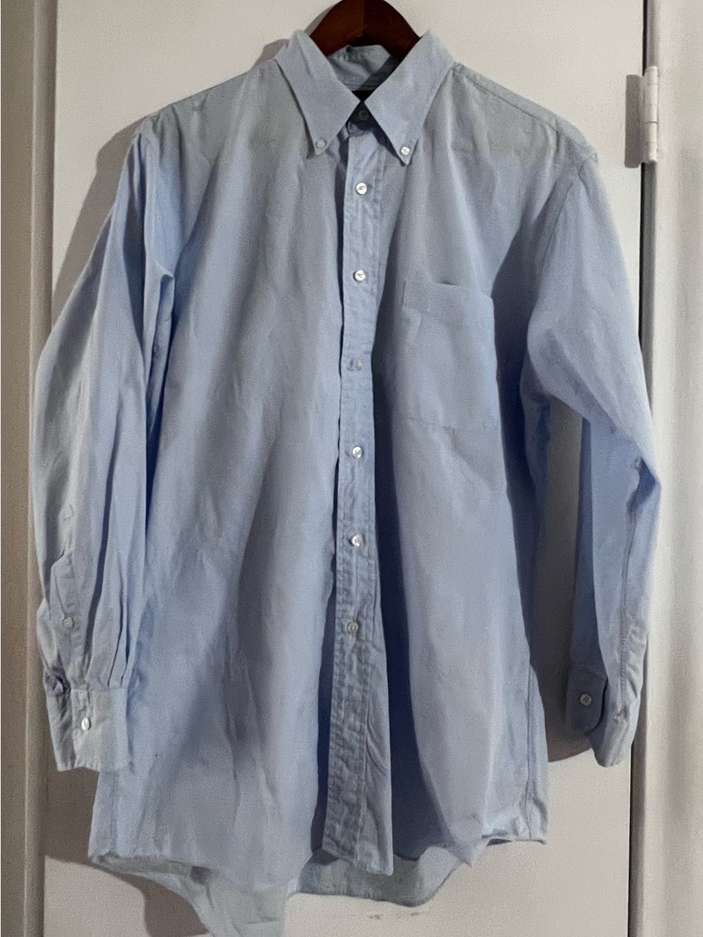 Lands' End Men’s Large Dress Shirt White